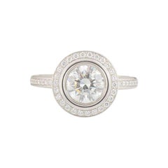 Bague de fiançailles Cartier D'Amour Diamant Platine taille brillant rond 1.03 Carat