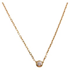 Cartier D'AMOUR Diamond Small Model Rose Gold Pendant Necklace