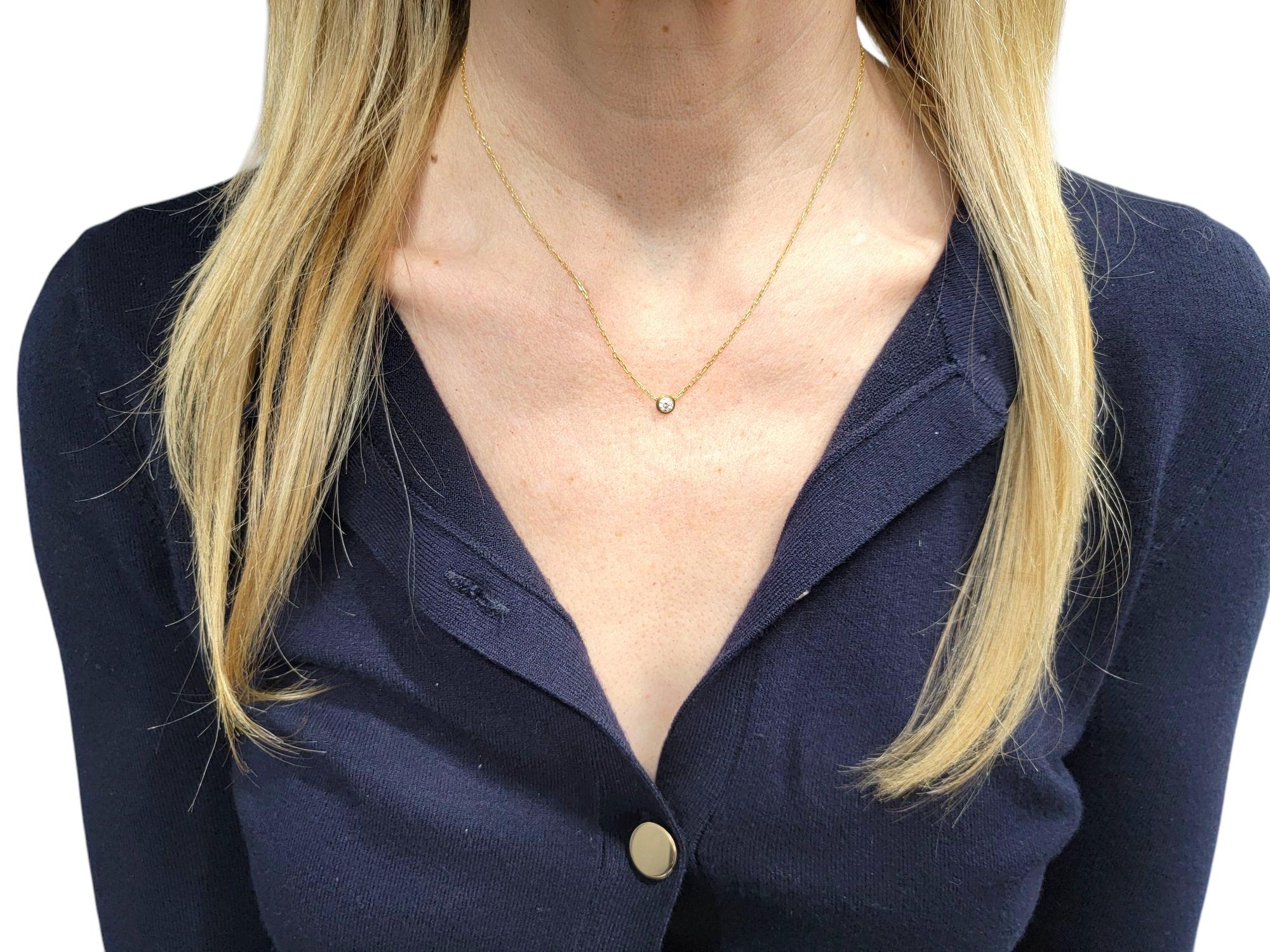 Cartier D'Amour Diamond Solitaire Pendant Necklace Large Model in 18 Karat Gold 4