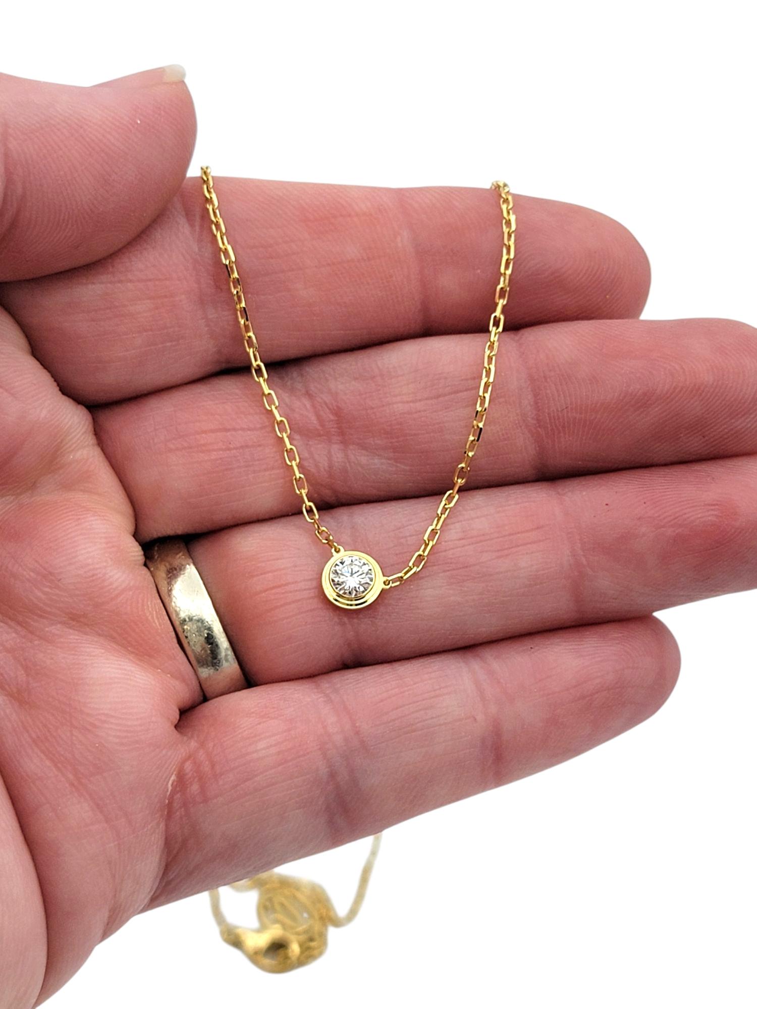 Cartier D'Amour Diamond Solitaire Pendant Necklace Large Model in 18 Karat Gold 1