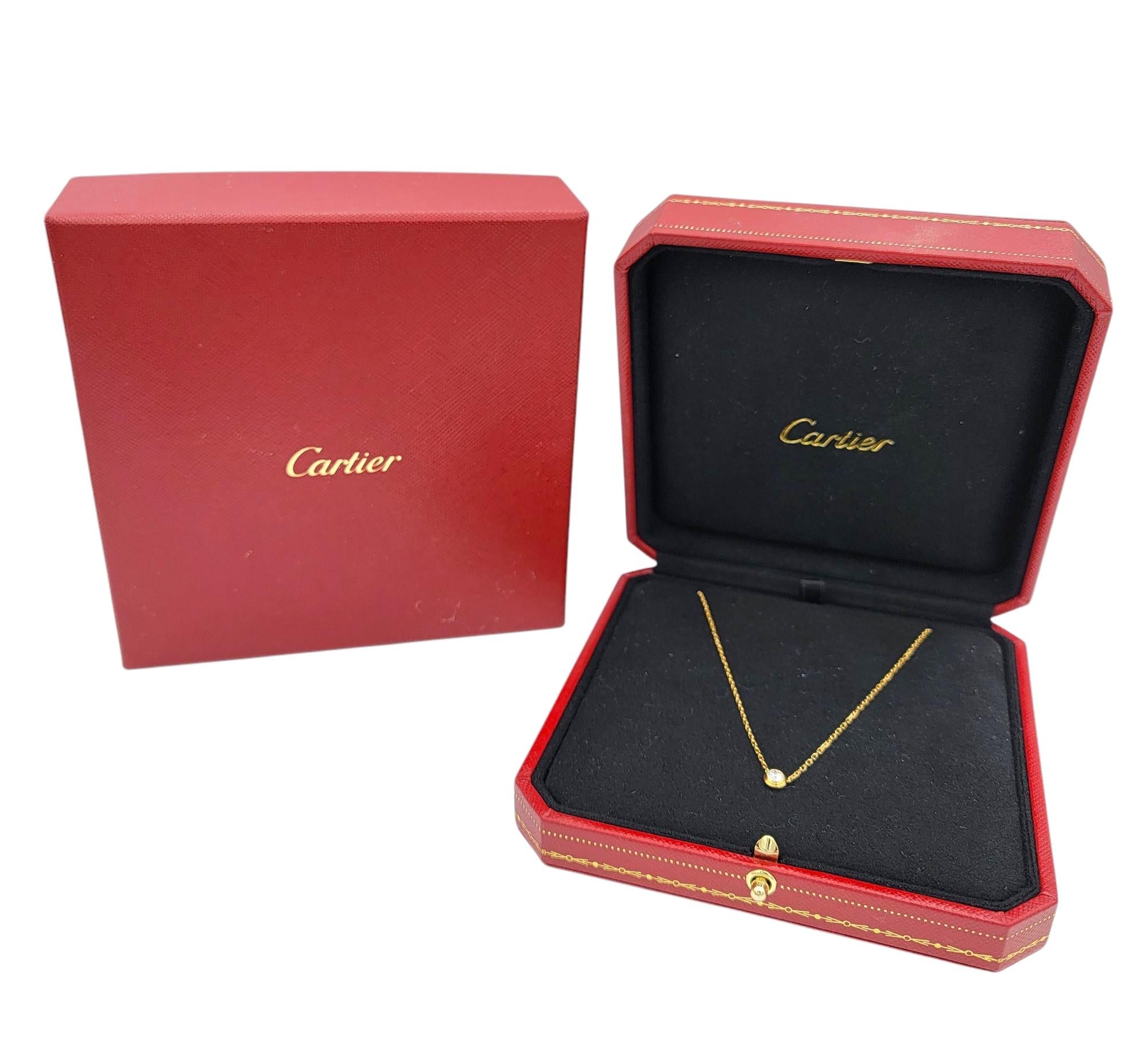Cartier D'Amour Diamond Solitaire Pendant Necklace Large Model in 18 Karat Gold 3