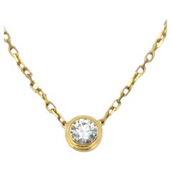 Cartier D'Amour Diamond Solitaire Pendant Necklace Large Model in 18 Karat Gold