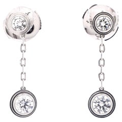 Cartier D'amour Drop Earrings 18k White Gold and Diamonds