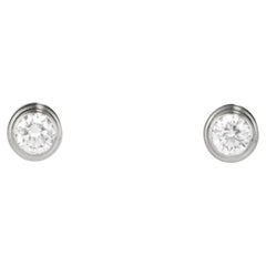 Pendientes Cartier D'Amour, modelo mediano en oro blanco de 18 quilates