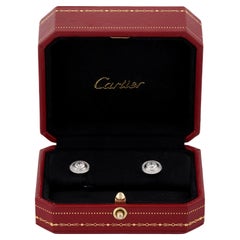 CARTIER d'Amour Pave Diamond Gold White Stud Earrings