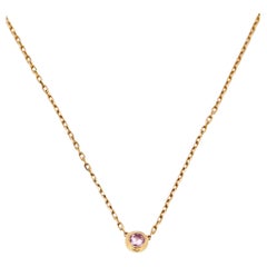 Cartier D'amour Pink Sapphire 18k Rose Gold Chain Necklace