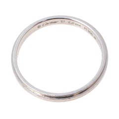Cartier D’Amour Platinum Wedding Band Ring Size 57