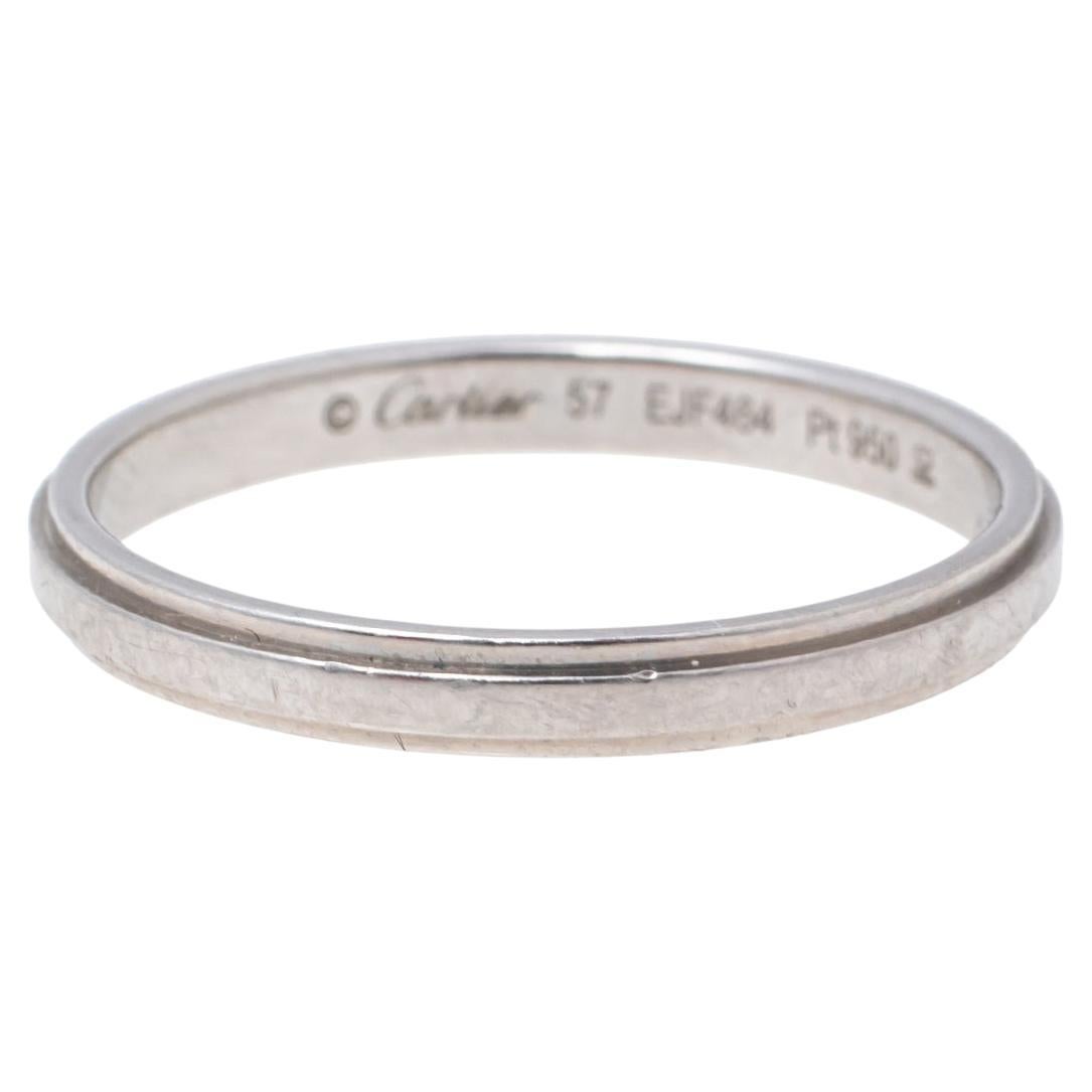 Cartier D’Amour Platinum Wedding Band Ring Size 57