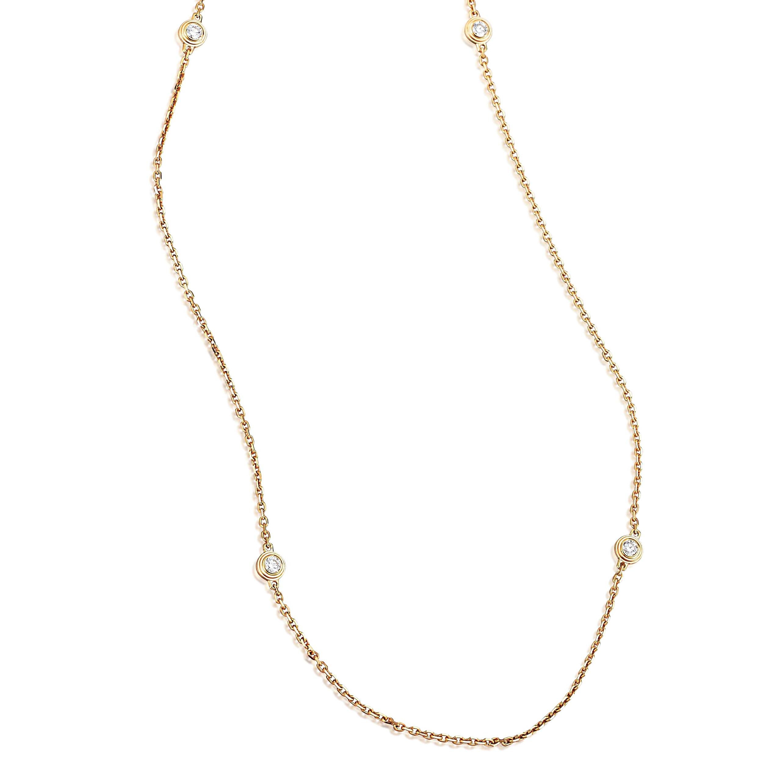 Crafted with precision and care, this sautoir necklace measures an impressive 34.65 inches in length, offering a versatile and sophisticated accessory that can be draped elegantly across the chest or layered for a more contemporary look. The