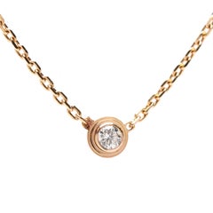 Cartier D'Amour Tiny Diamond Solitaire Pendant, 18k Yellow Gold, Length 16 Inch