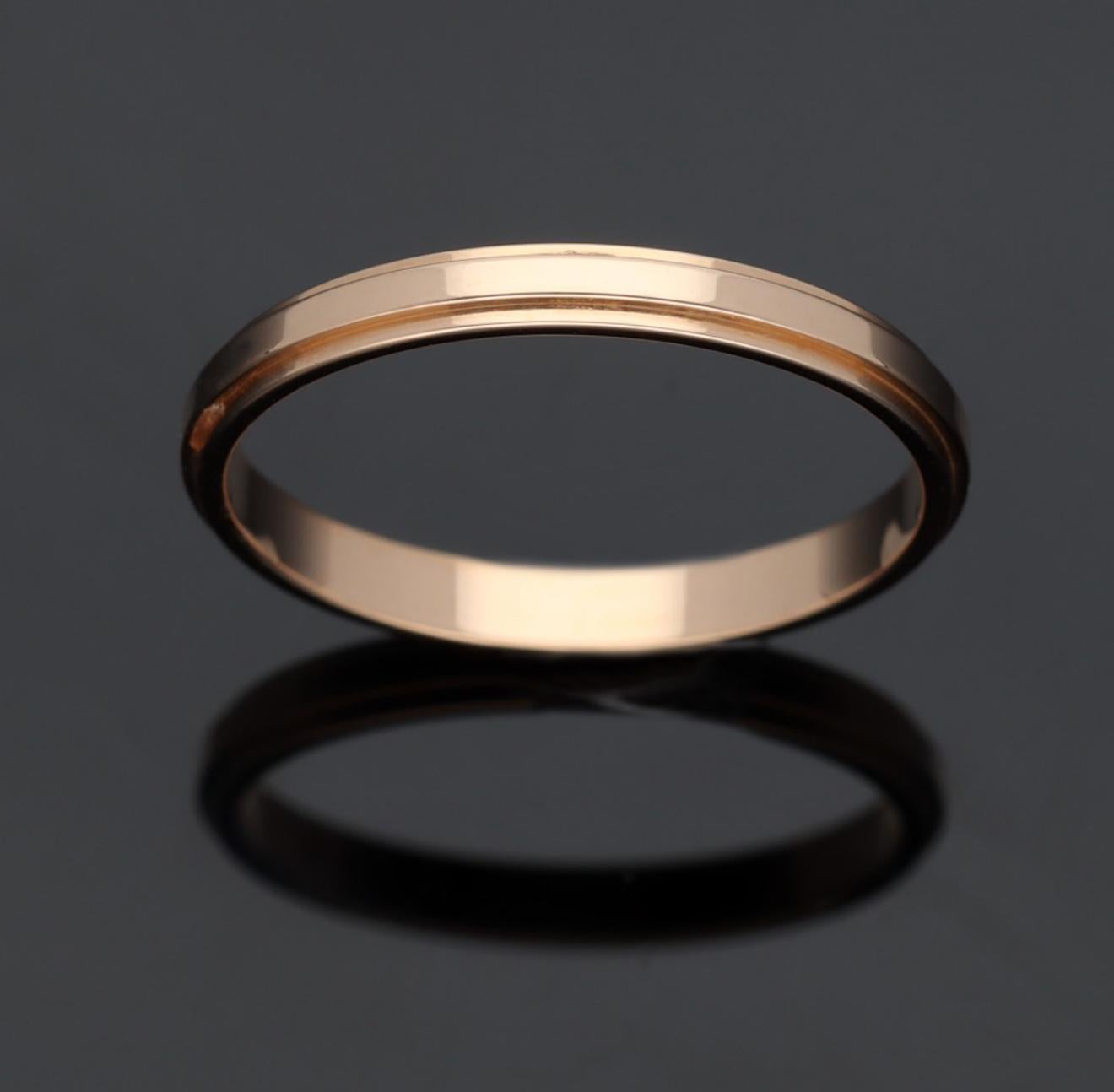 Bague de mariage Cartier d'Amour en or rose 18 carats taille US 8 3/4 en vente 6