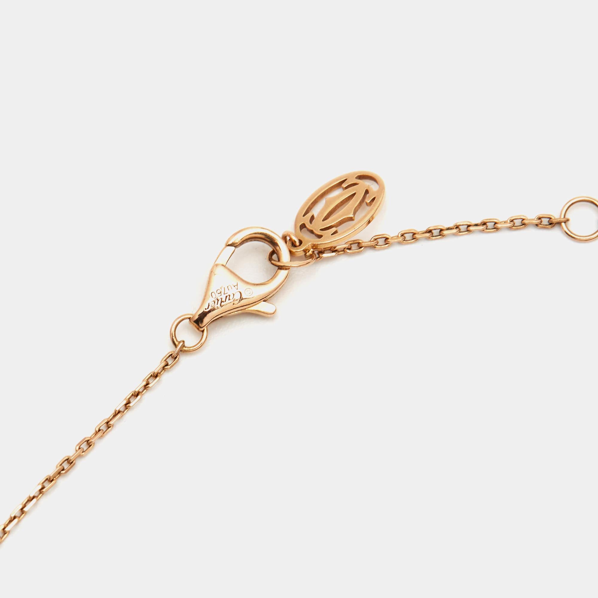 Cartier D'amourDiamond 18k Rose Gold XS Model Bracelet In Good Condition In Dubai, Al Qouz 2