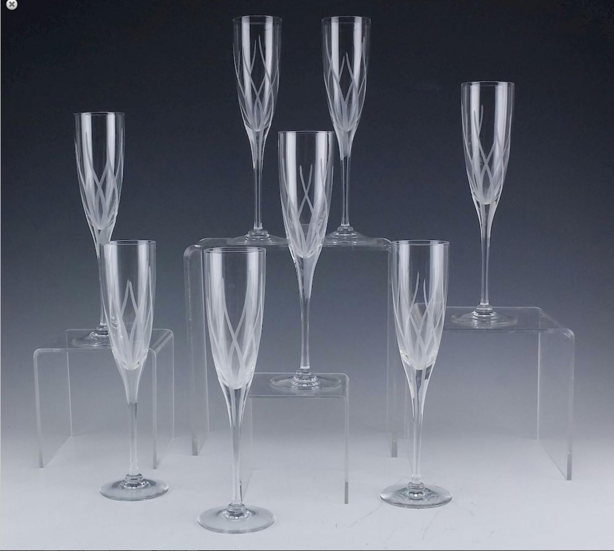 Modern Cartier Danse De Fue Crystal Stemware