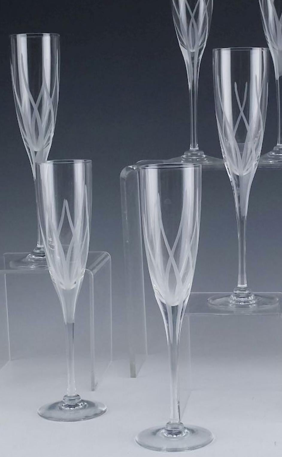 French Cartier Danse De Fue Crystal Stemware