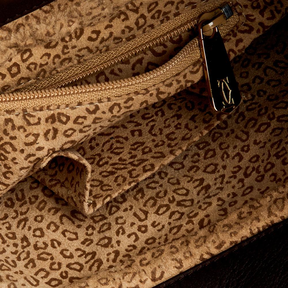 Cartier Dark Brown Leather Medium Panthere de Cartier Bag 4