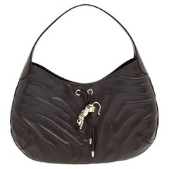 Cartier Dark Brown Leather Medium Panthere de Cartier Bag