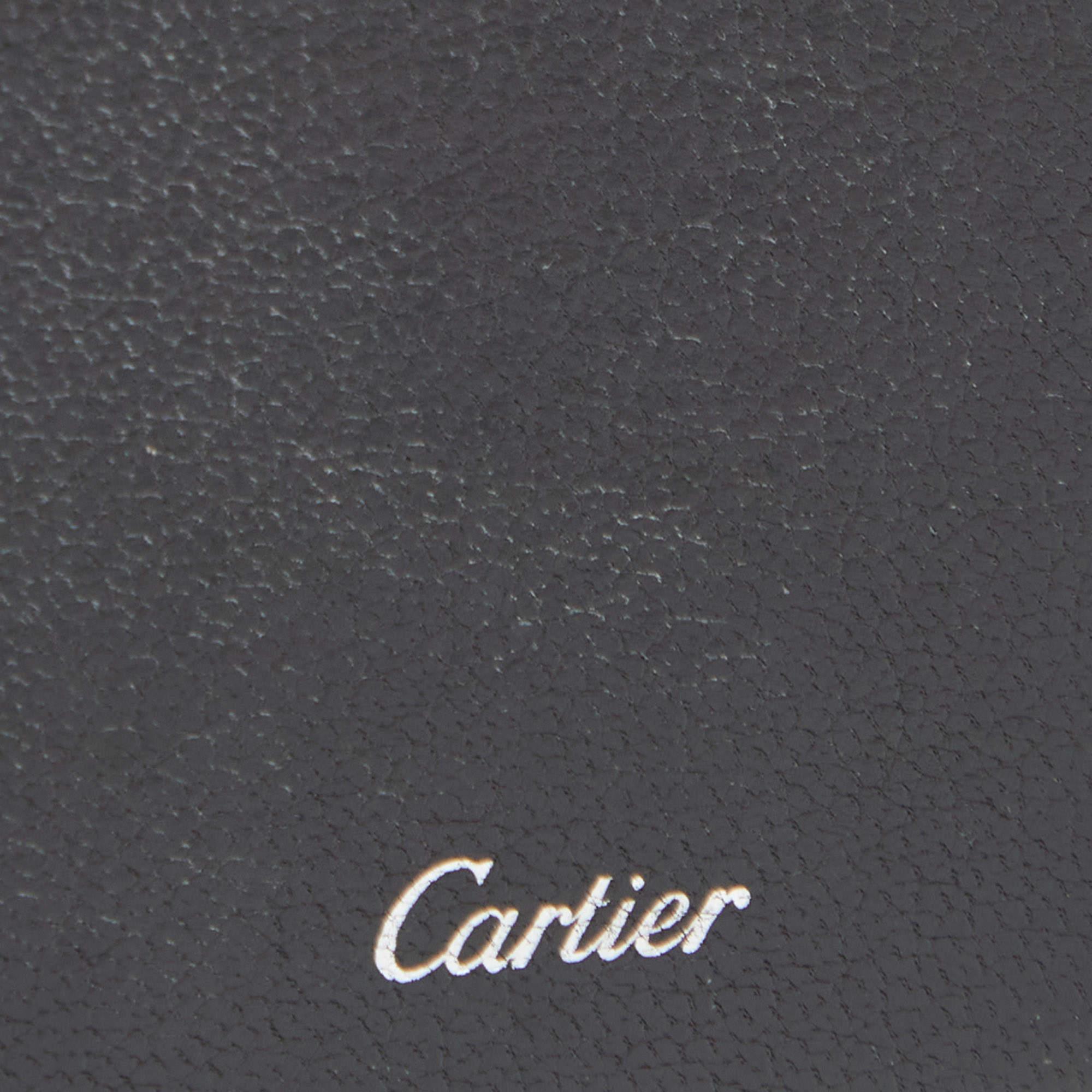  Etui de téléphone en cuir Brown foncé de Cartier Pour hommes 