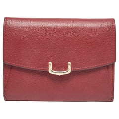 Cartier Dark Red Leather C De Cartier Wallet