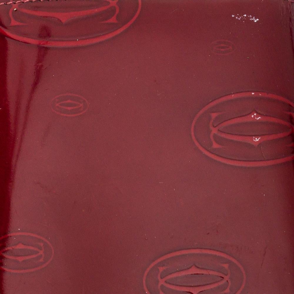 Cartier Dark Red Leather Happy Birthday Continental Wallet 1
