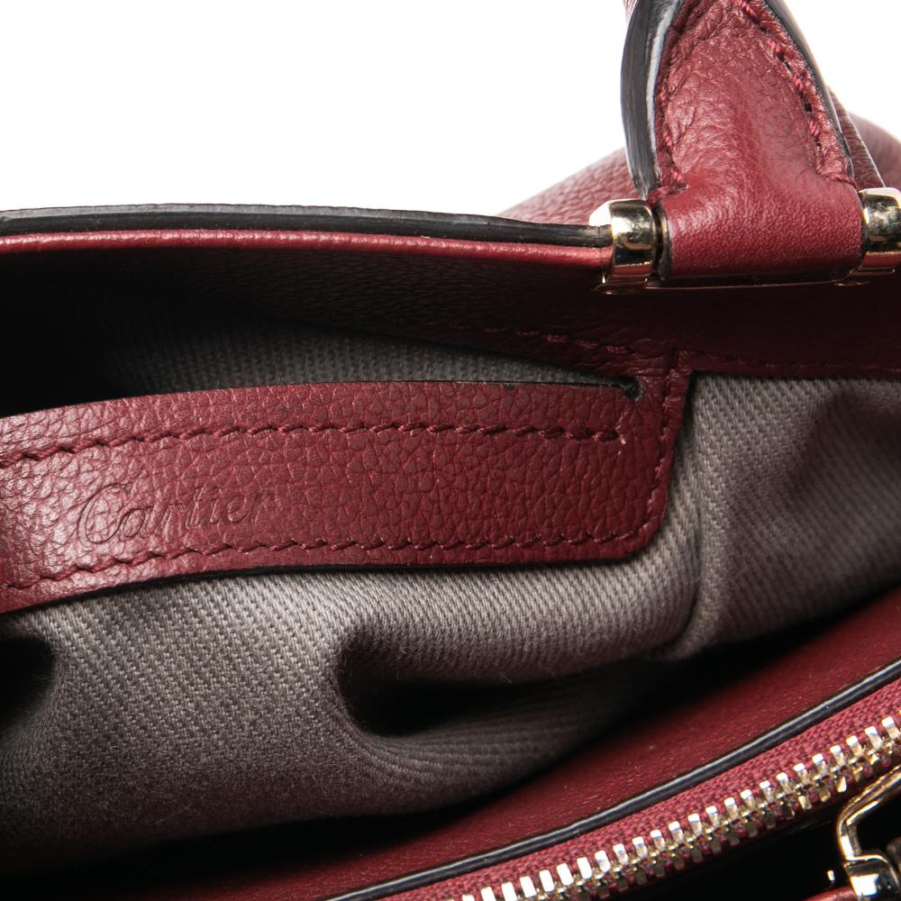 Cartier Dark Red Leather Mini C de Cartier Satchel 2