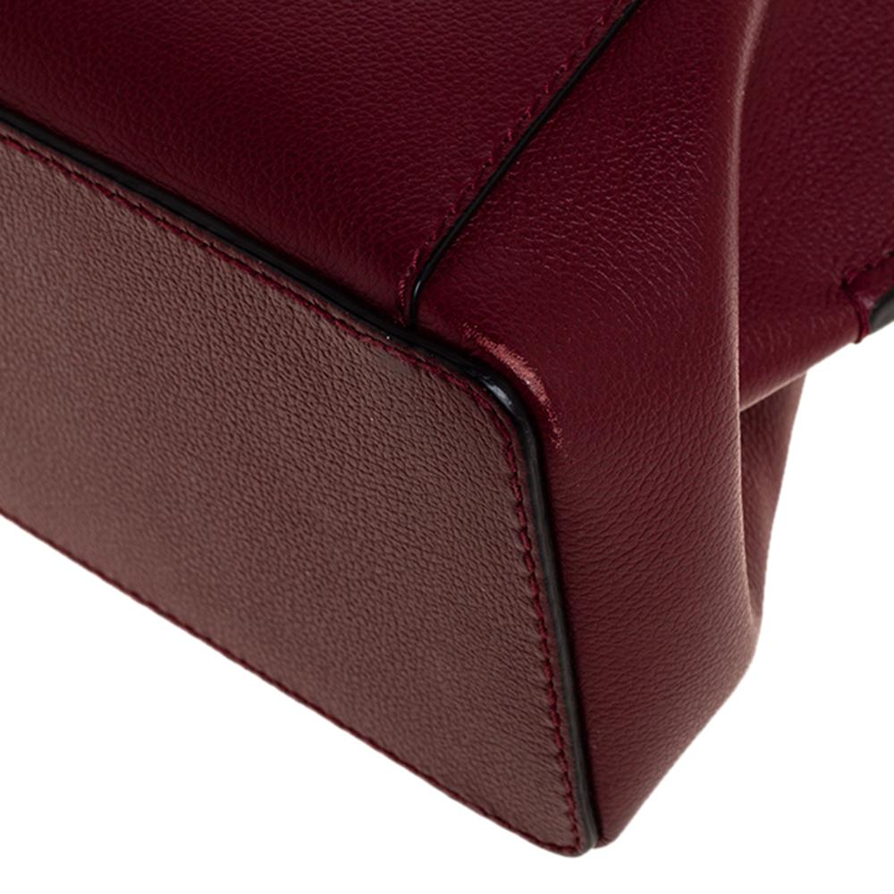 Cartier Dunkelrotes Leder Mini C de Cartier Tote 1