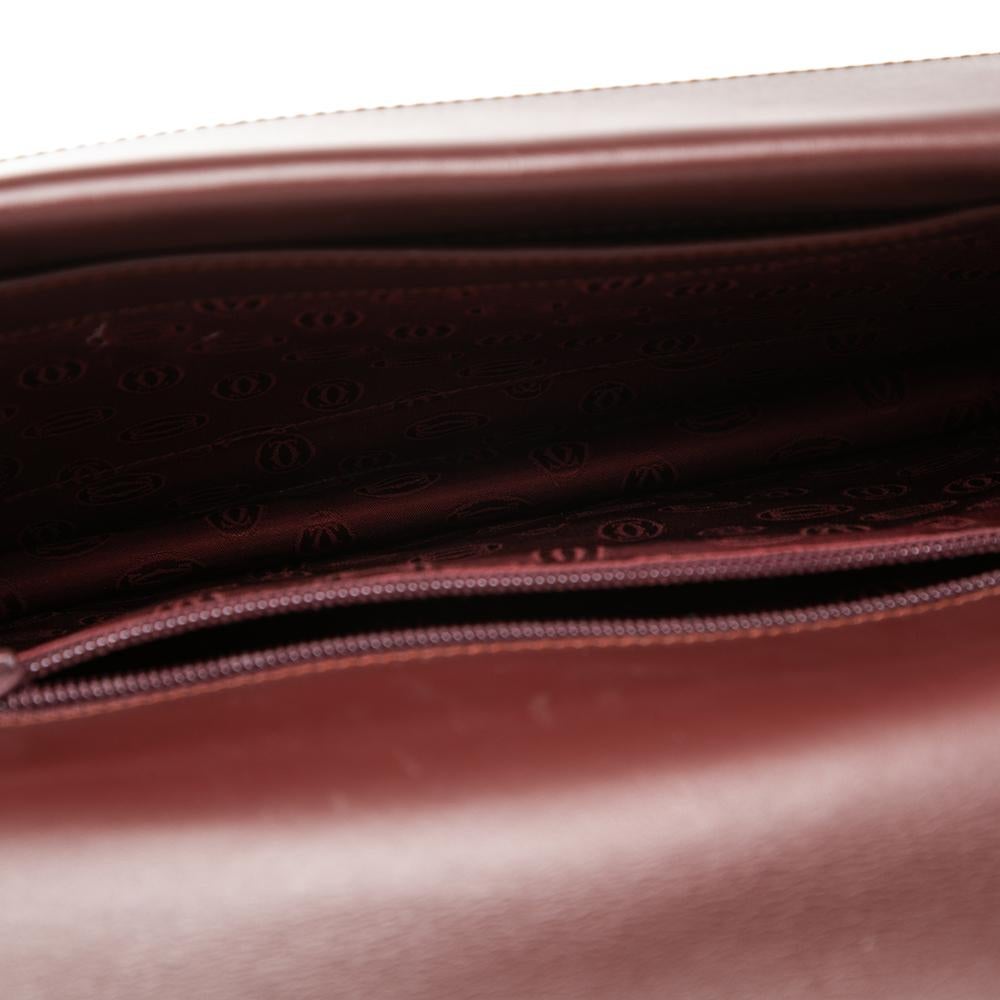 Women's Cartier Dark Red Leather Must de Cartier Shoulder Bag