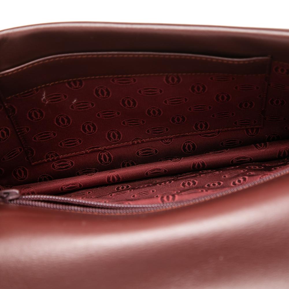 Cartier Dark Red Leather Must de Cartier Shoulder Bag 1