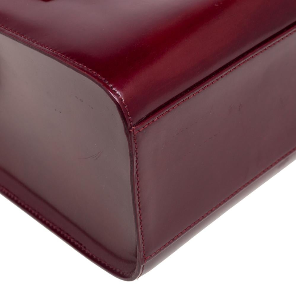 Black Cartier Dark Red Leather Panthere Box Bag