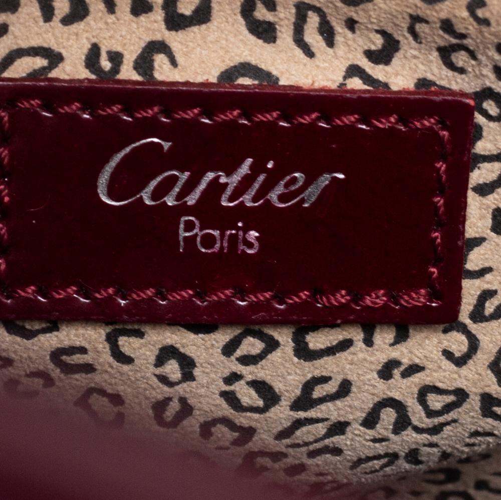 Women's Cartier Dark Red Leather Panthere Box Bag