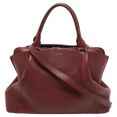 Cartier Dark Red Leather Small C de Cartier Satchel