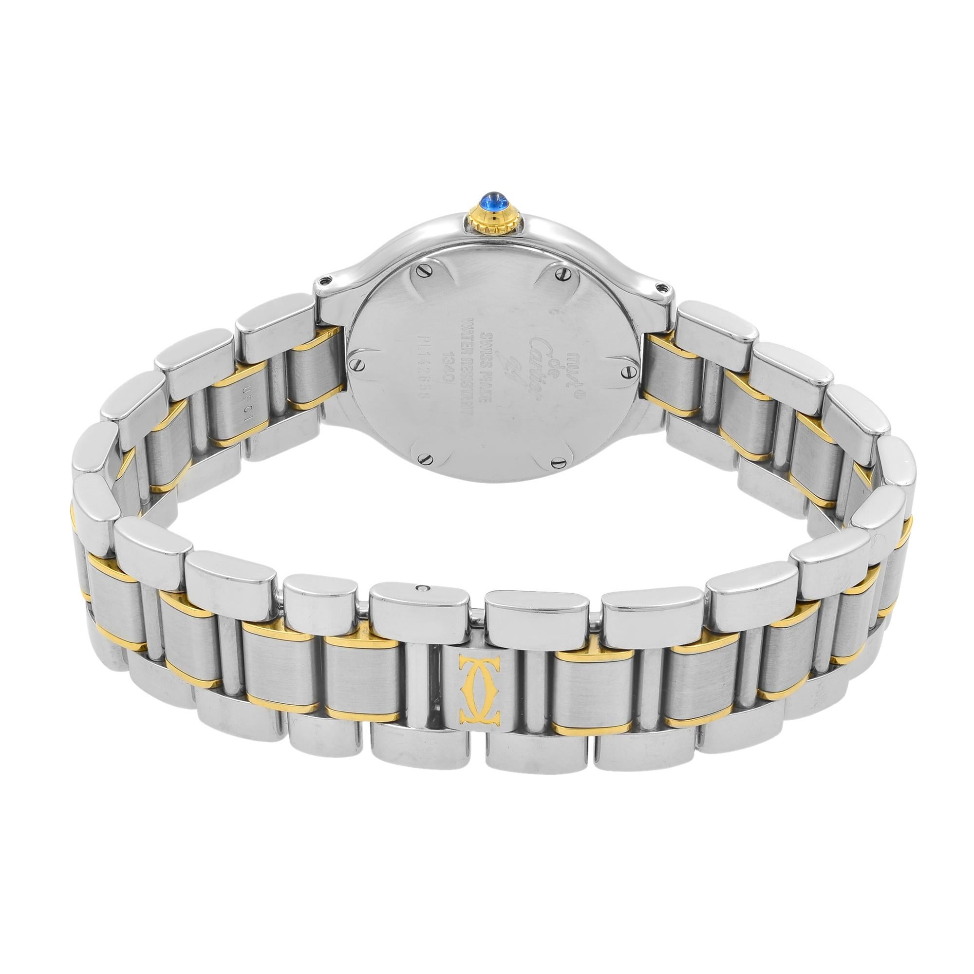 Cartier de Must 21 Acero Oro Plata Esfera Cuarzo Señoras W10073R6 2