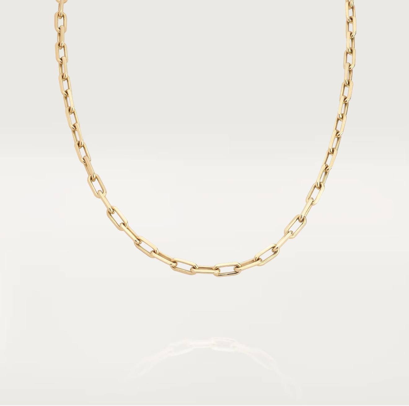 Cartier De Santos Kette Halskette aus 18 Karat Gelbgold im Zustand „Hervorragend“ in Beverly Hills, CA