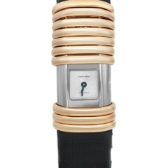 Cartier Declaration 16 X 31mm 18K Yellow Gold Diamond Titanium Ladies Watch 2611