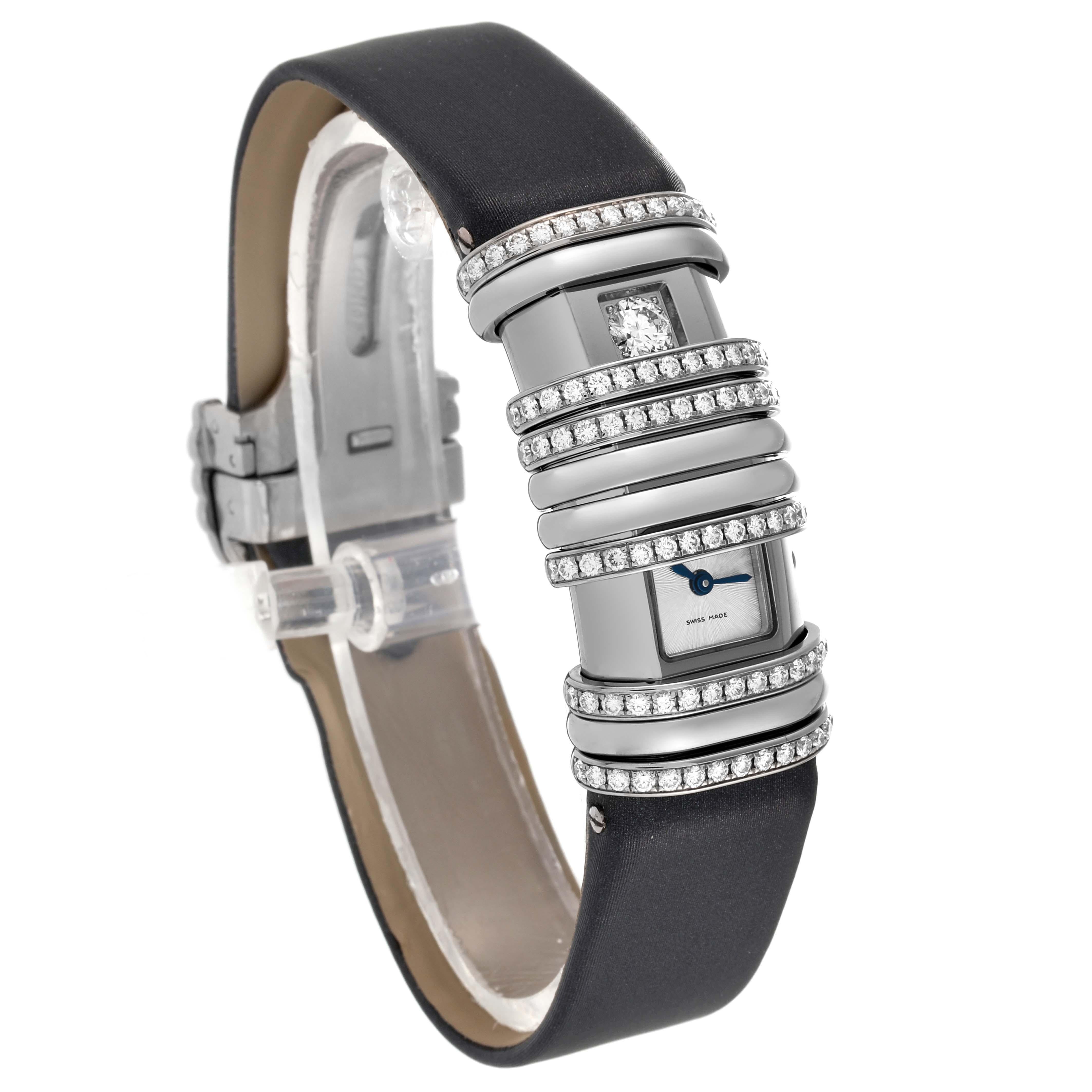 Cartier Declaration White Gold Titanium Diamond Ladies Watch WT000450 For Sale 6