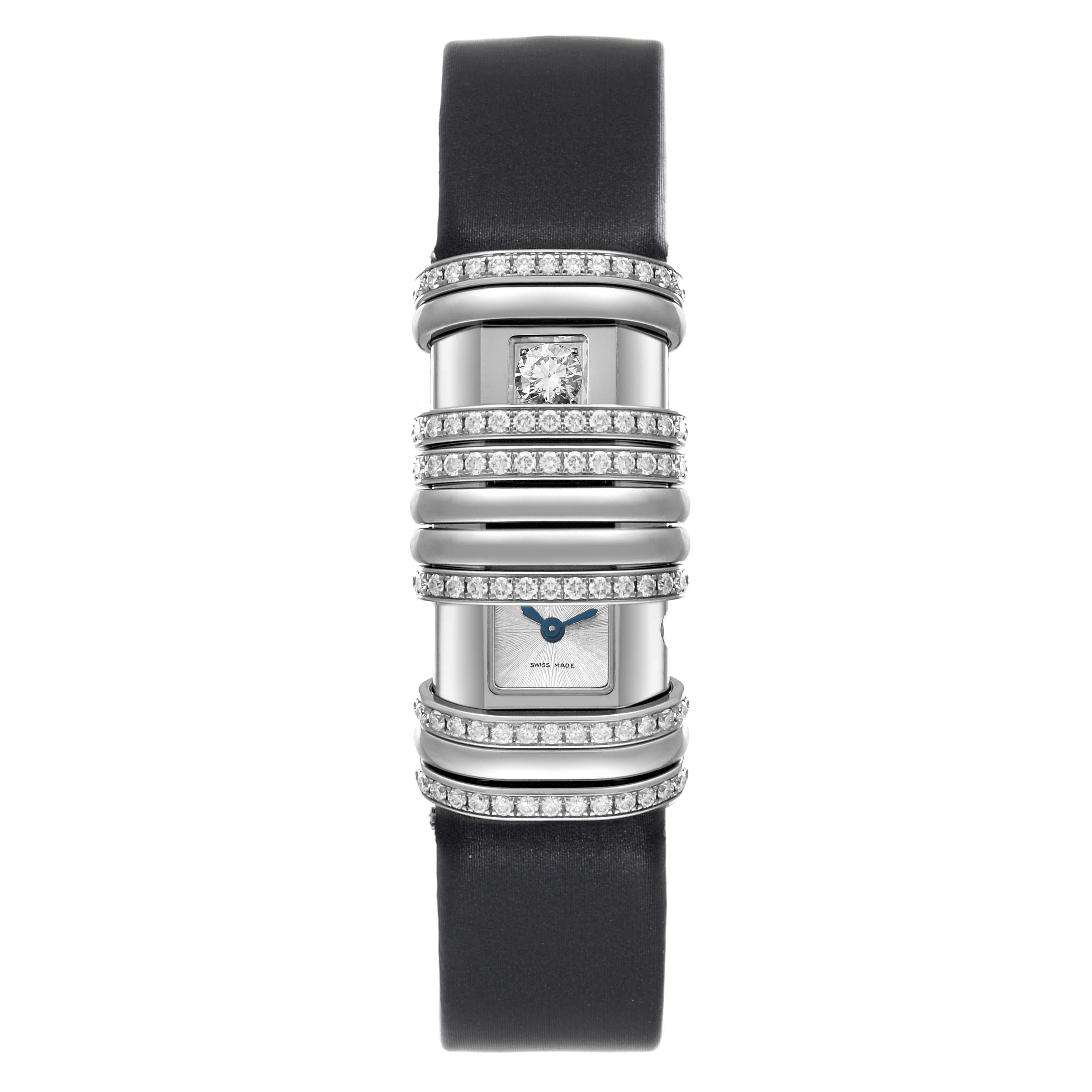 Women's Cartier Declaration White Gold Titanium Diamond Ladies Watch WT000450 For Sale