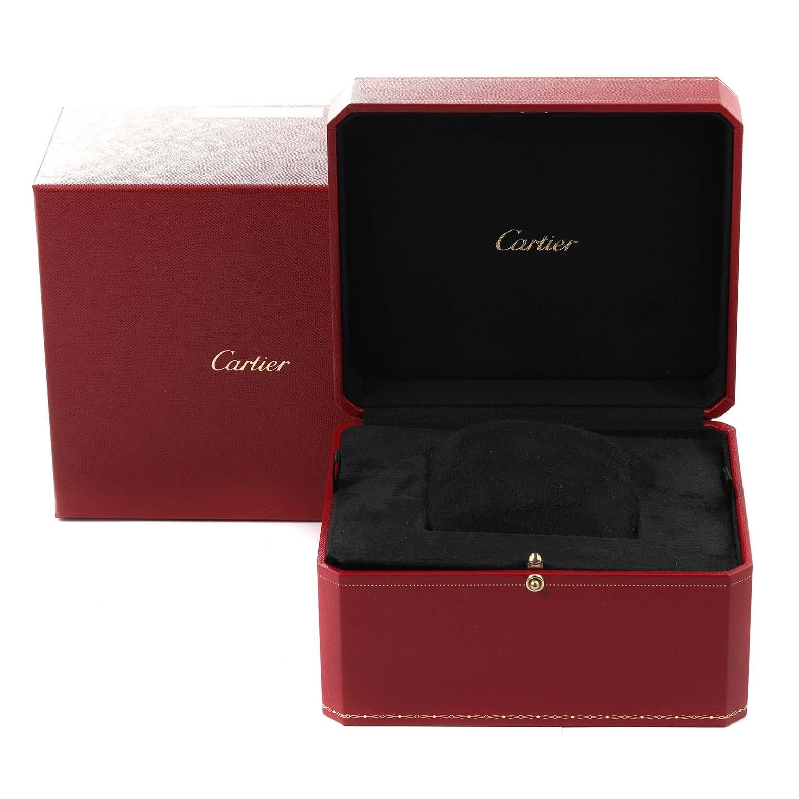 Cartier Declaration White Gold Titanium Diamond Ladies Watch WT000450 For Sale 2