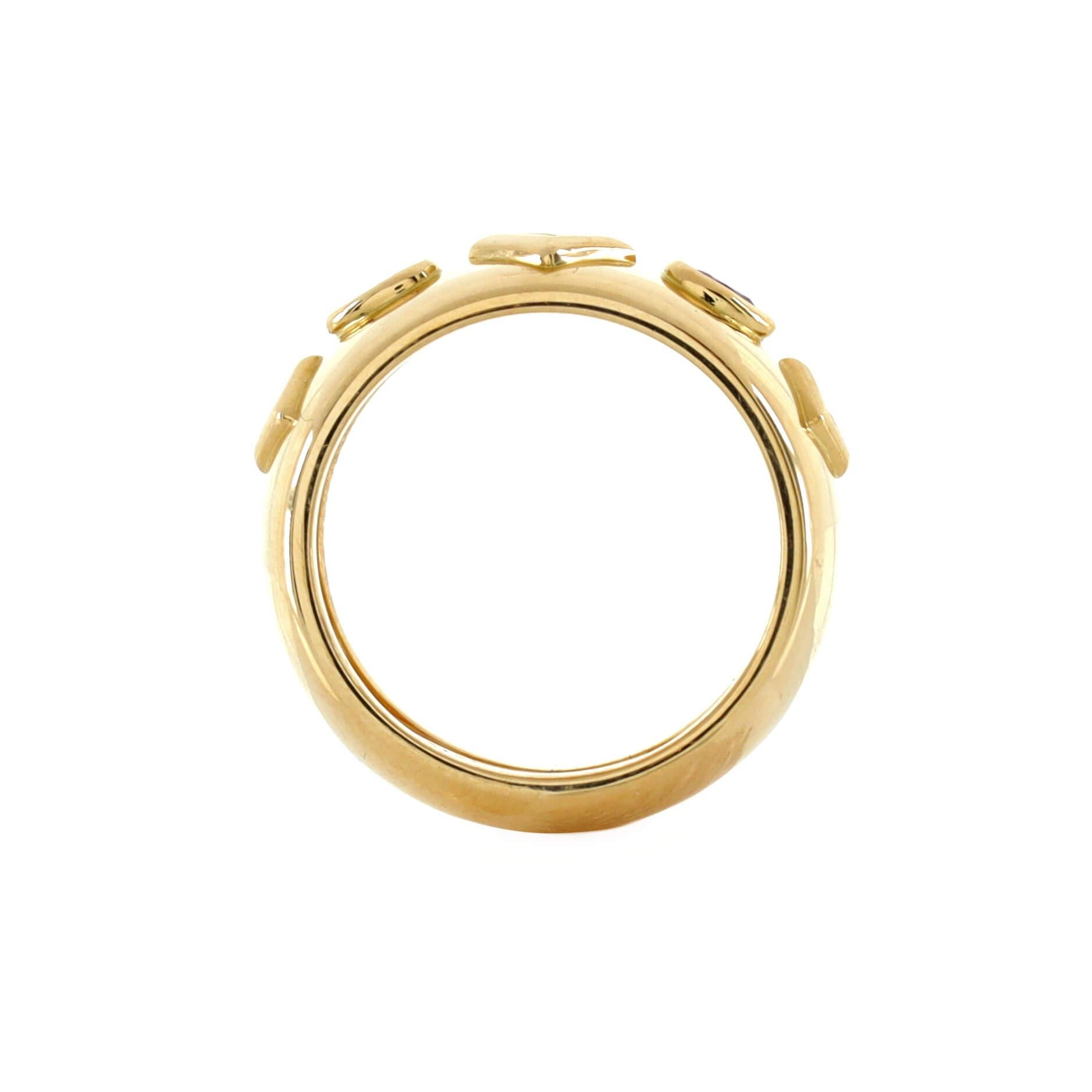 Cartier Decorative Ring 18k Yellow Gold with Diamonds and Rubies In Good Condition In New York, NY