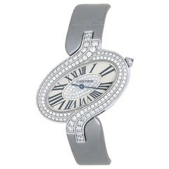 Cartier Delices de Cartier 18 Karat White Gold Quartz Ladies Watch WG800019