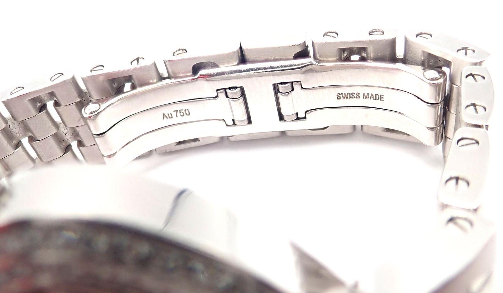Taille brillant Cartier Montre-bracelet Delices de Cartier en or blanc et quartz avec diamants 3380 en vente