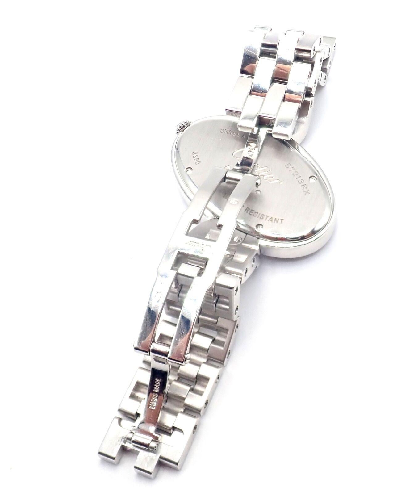 Women's or Men's Cartier Delices de Cartier Diamond White Gold Quartz Wristwatch 3380 For Sale