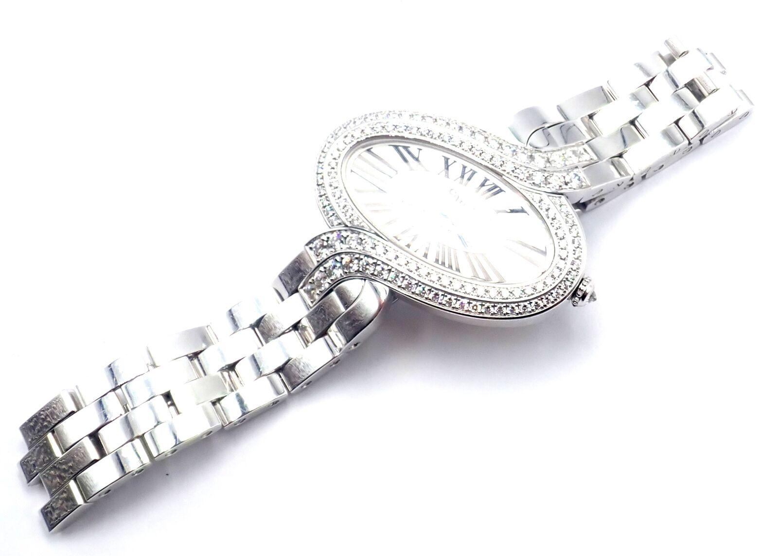 Cartier Montre-bracelet Delices de Cartier en or blanc et quartz avec diamants 3380 en vente 4