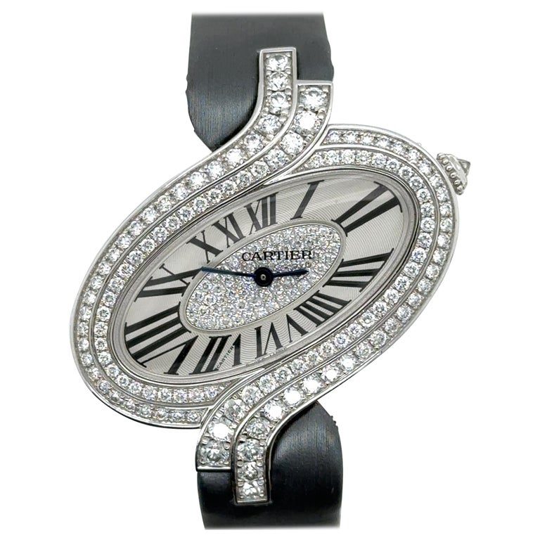Cartier Delices de Cartier Diamond White Gold Satin Band 3380 For