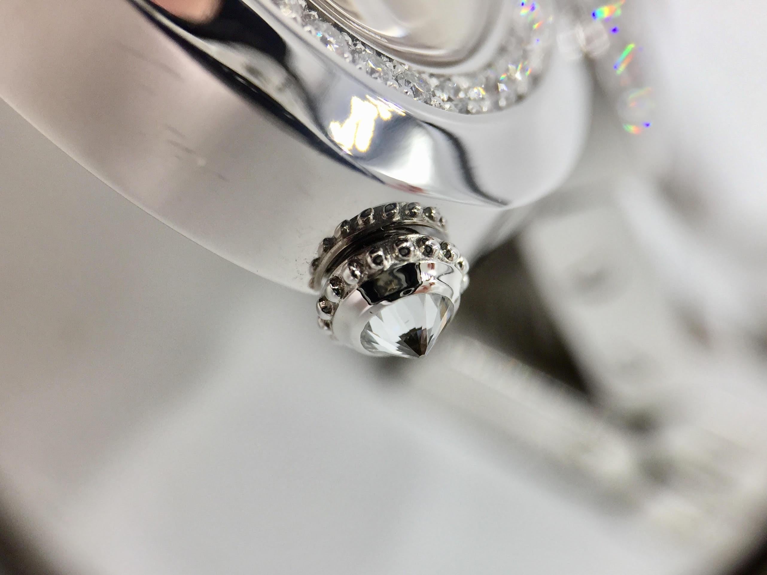 Cartier Delices Large Watch 18 Karat White Gold WG800007 For Sale 1