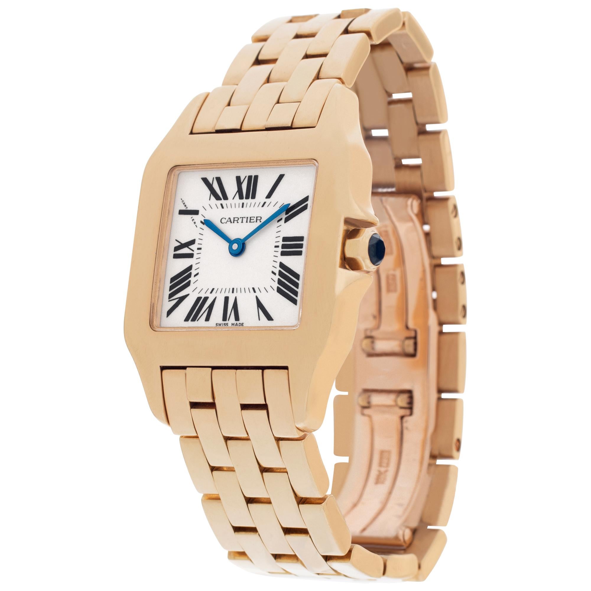 Cartier Mid-Size Demoiselle in 18k. Quartz. 25 mm case size. Fits 7.25 inches wrist. Ref W25062X9. With box & papers. Circa 2007. Fine Pre-owned Cartier Watch.

Certified preowned Classic Cartier Demoiselle W25062X9 watch is made out of yellow gold