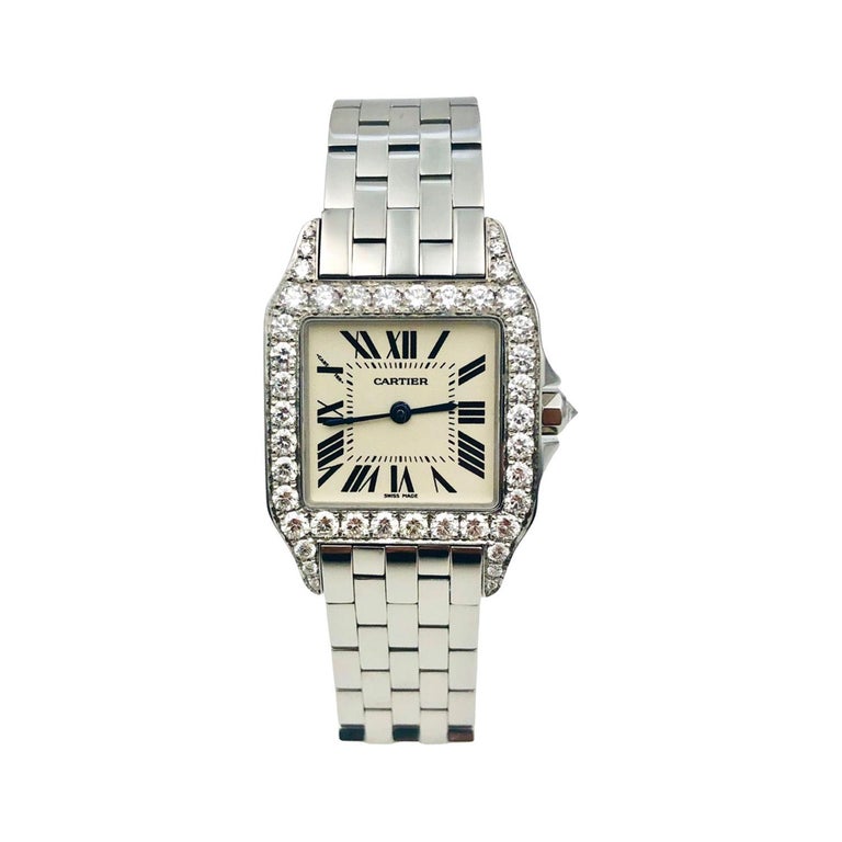 Cartier Demoiselle Ref. 2701 Diamond Bezel Stainless Steel Watch For Sale  at 1stDibs | cartier 2701, de cambridge bezel watch, reloj cartier de  diamantes