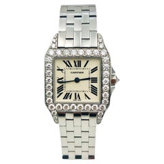 Cartier Demoiselle Ref. 2701 Diamond Bezel Stainless Steel Watch