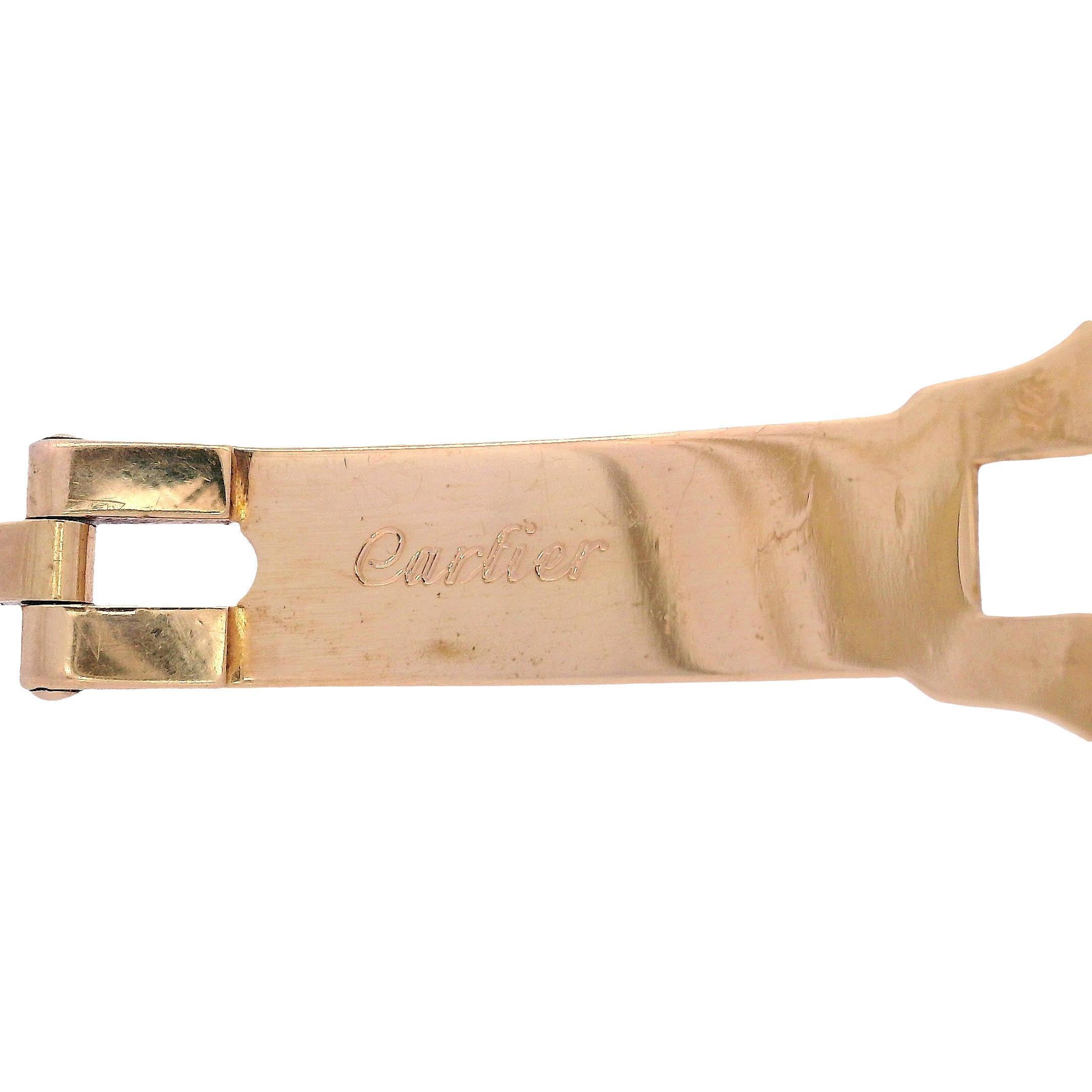CARTIER Deployment 18kt yellow Gold Clasp Buckle 14mm Unisexe en vente