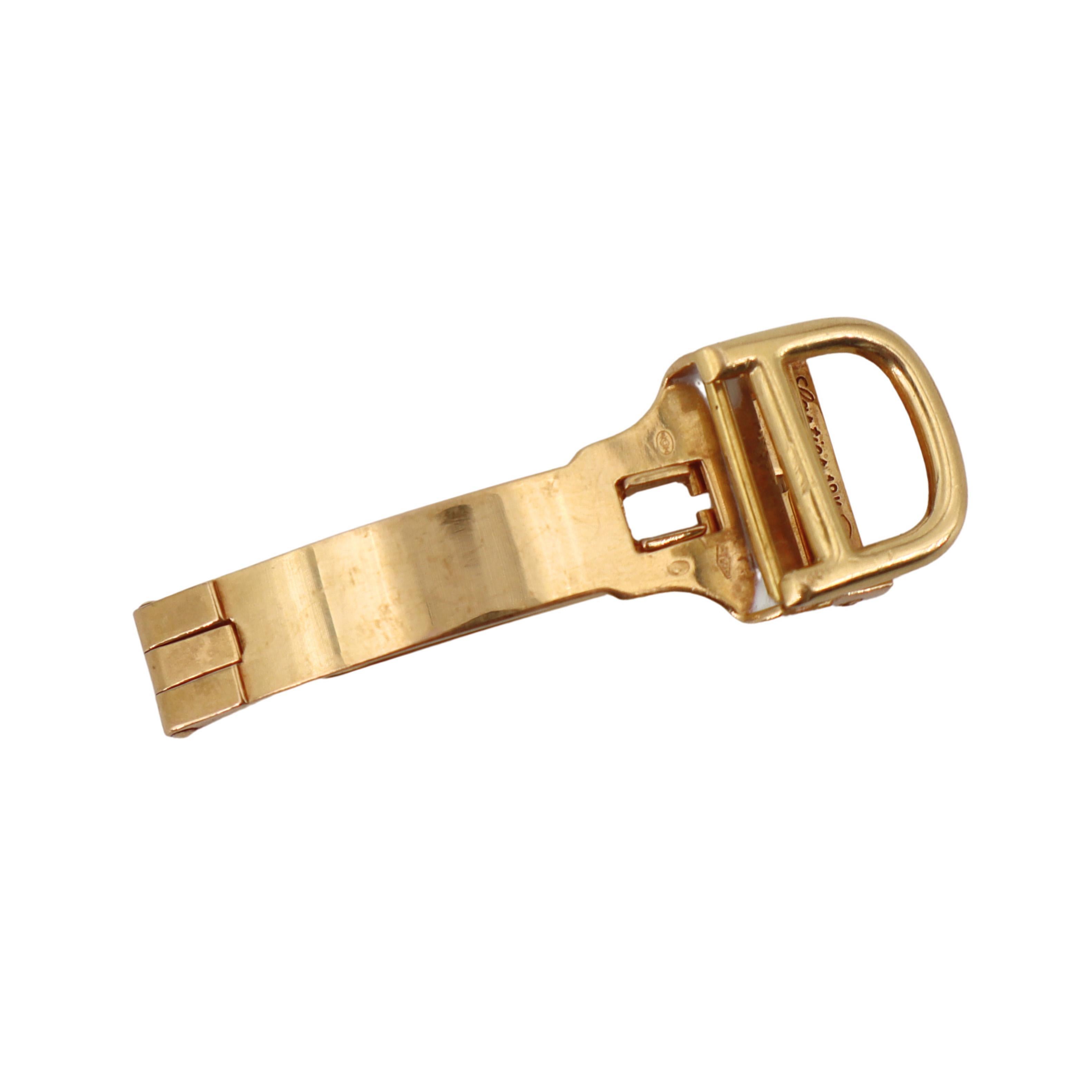 CARTIER Deployment 18kt yellow Gold Clasp Buckle 14mm en vente 3