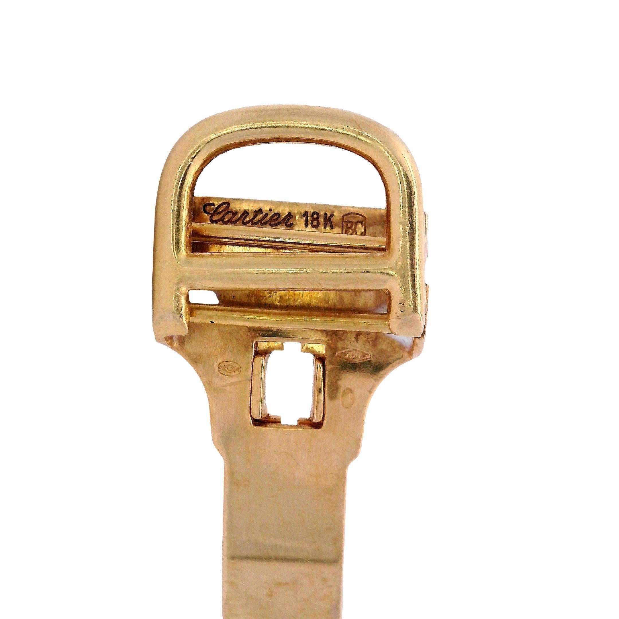 CARTIER Deployment 18kt yellow Gold Clasp Buckle 14mm en vente 4