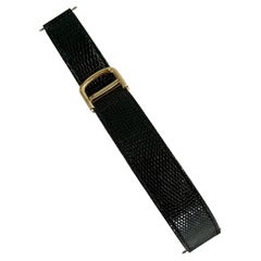 Cartier Deployment Buckle and Band Leather/18k Yellow Gold